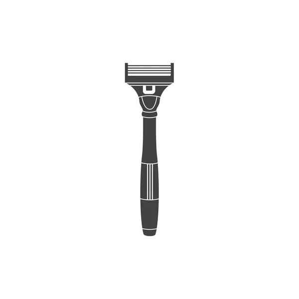 Razor Blade Handle Shaver Black Icon Symbol Flat Vector Illustration — 图库矢量图片