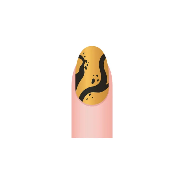 Modern Nail Art Sticker Abstract Design Vector Illustration Isolated White — 스톡 벡터