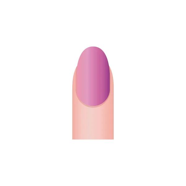 Female Finger Nail Shellac Nail Polish Realistic Mockup Vector Illustration — Διανυσματικό Αρχείο