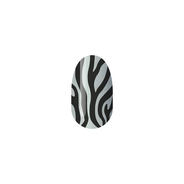 Finger Nail Animalistic Design Realistic Vector Illustration Isolated White Background — Vetor de Stock