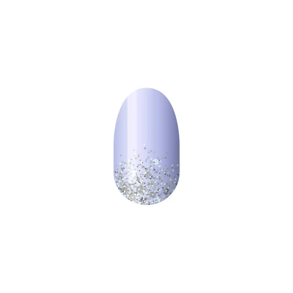 Colored Polished Female Fingernail Vector Illustration Isolated White Background Salon — Stockvector