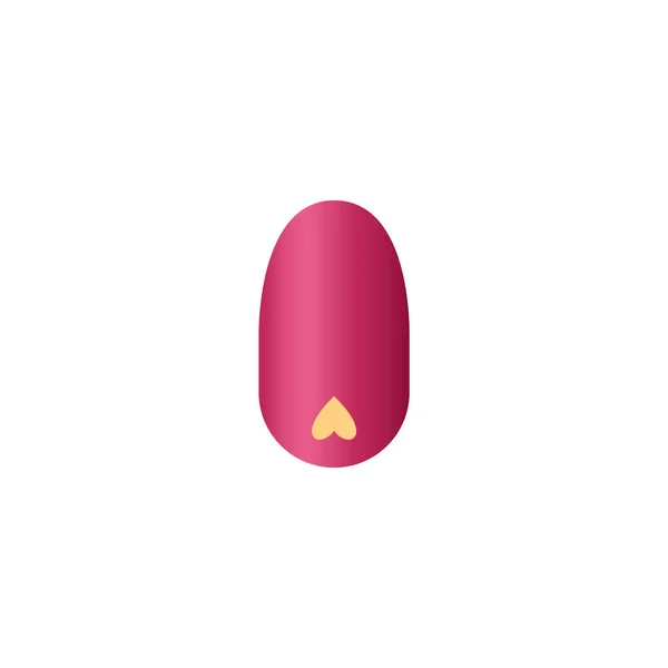 Fingernail Gel Polish Design Element Realistic Vector Illustration Isolated White — 스톡 벡터