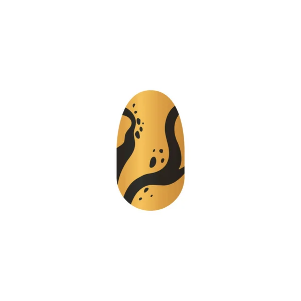 Fashion Colored Painted Nail Trendy Artistic Manicure Realistic Vector Illustration — Stockvektor