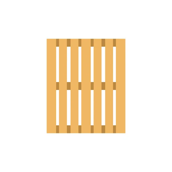 Storage Pallet Wood Skid Foundation Flat Vector Illustration Isolated White — Vector de stock