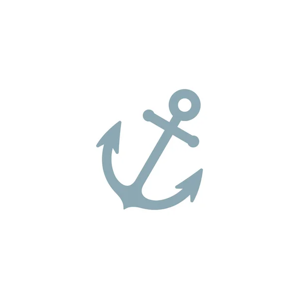 Anchor White Background Vector Flat Illustration Tool Playing Pirate Adventures — Stock vektor