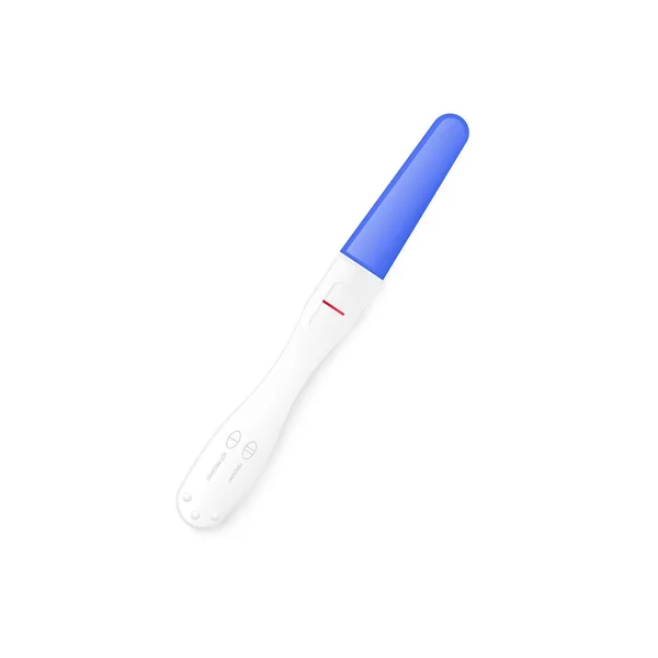 Pregnancy Test Realistic Vector Illustration Isolated White Background Negative Test — Vetor de Stock