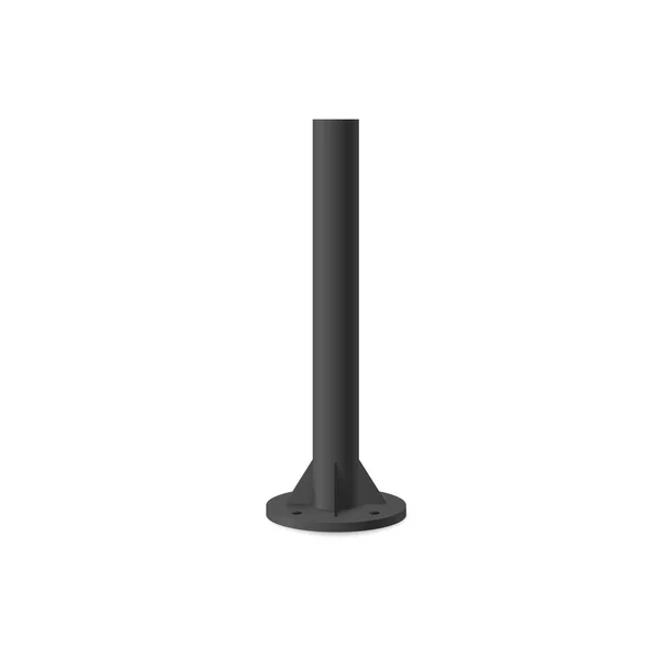 Pôle Cylindre Métal Noir Pour Panneaux Affichage Éclairage Public Illustration — Image vectorielle