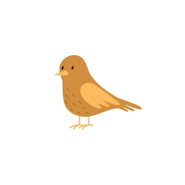 Bébé Oiseau Comme Moineau Forestier Colombe Personnage Dessin Animé Petit — Image vectorielle