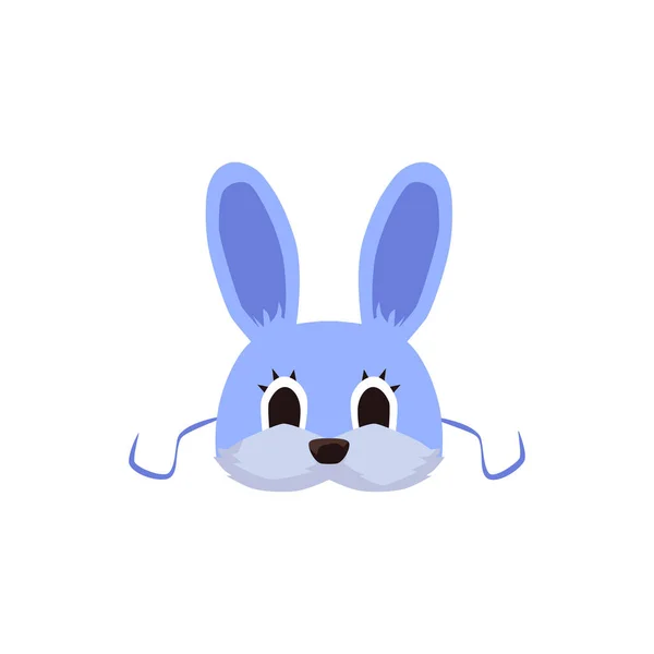 Rabbit Bunny Cute Children Carnival Mask Flat Vector Illustration Isolated — 图库矢量图片