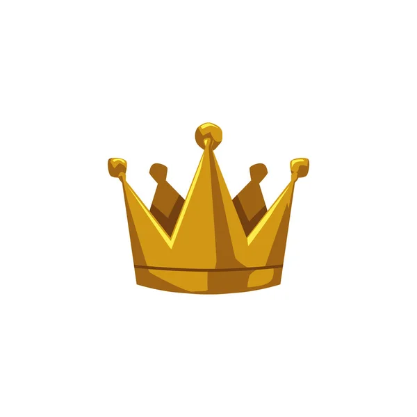 Gold King Queen Crown Golden Medieval Monarch Crown Asset Photo — Image vectorielle