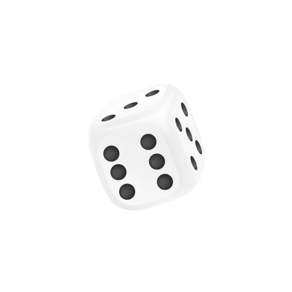Realistic Board Game Dice Numbers Black Dots Different Sides Vector — Stock Vector