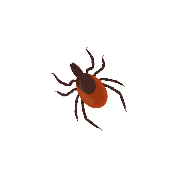 Tick Encephalitis Parasite Insect Icon Symbol Tick Mite Dangerous Diseases — Stock Vector
