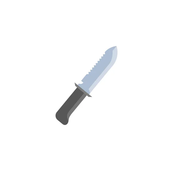 Knife Cartoon Flat Vector Illustration Isolated White Background Equipment Scuba — Stock Vector