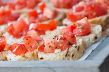 Bruschetta yakın çekim