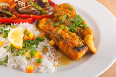 basmati pirinç somon fileto