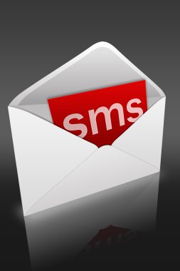 zarf içinde SMS