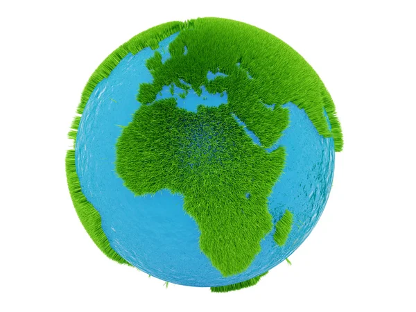 Globe from grass — Stock Photo, Image