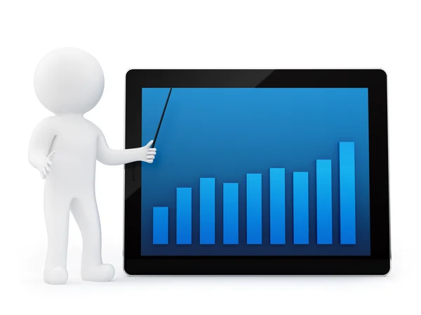 Financial chart on a tablet PC — Stock Photo, Image