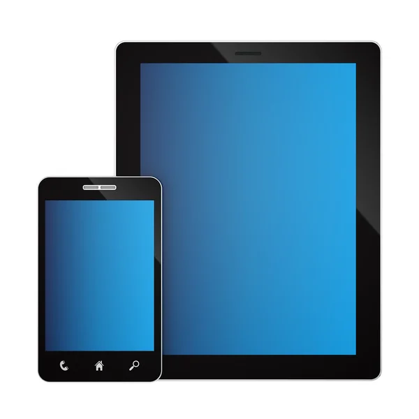 Smartphone and a tablet PC — Stock Photo, Image