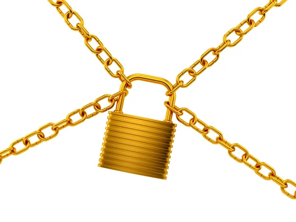 Golden lock — Stock Photo, Image