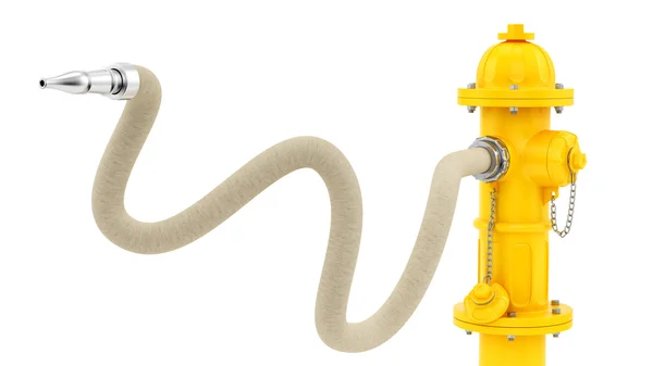 Gelber Feuerhydrant — Stockfoto