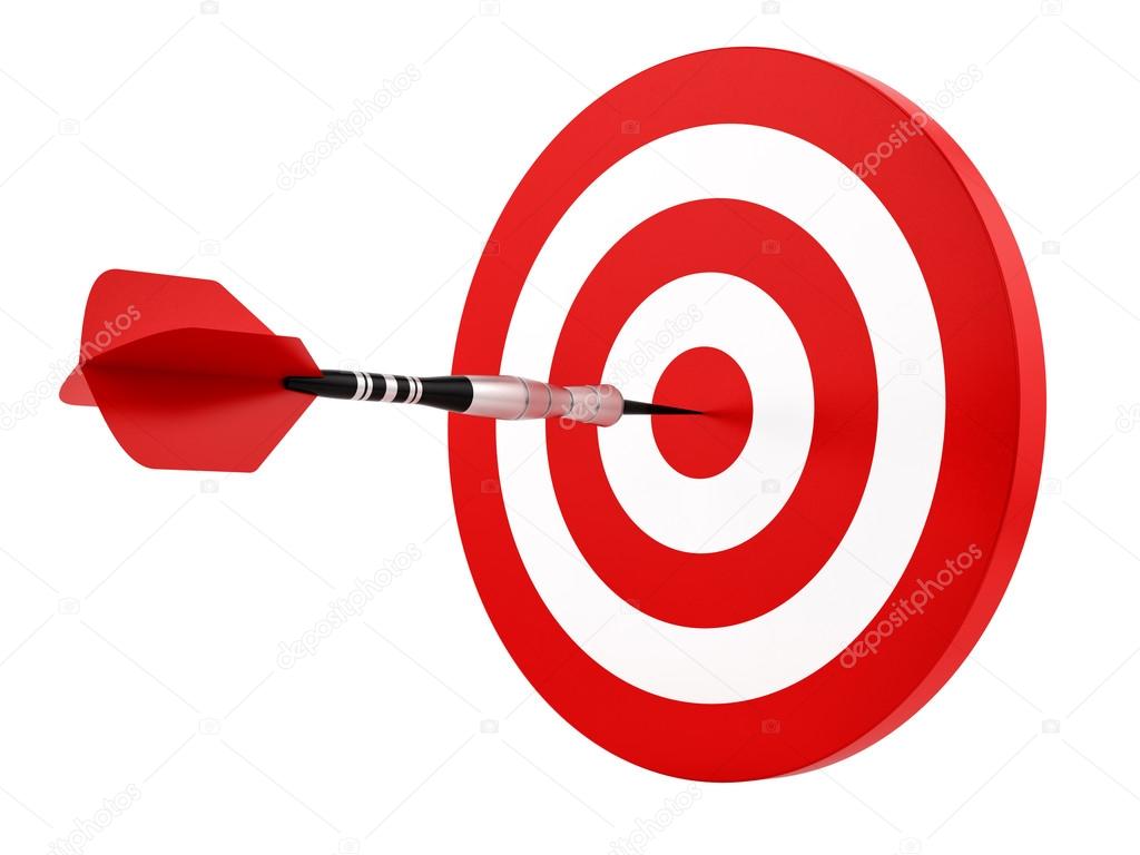A dart hitting the target