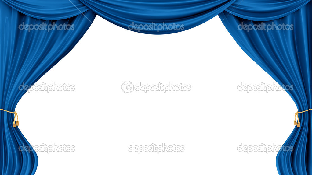 blue curtains