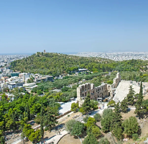 Το Ρωμαϊκό Ωδείο του Ηρώδου του Αττικού. Ακρόπολη. Αθήνα — Φωτογραφία Αρχείου