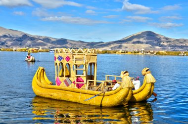 titicaca Gölü. Peru. Bolivya