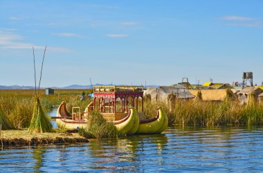 titicaca Gölü. Peru. Bolivya