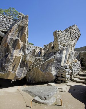 condor Tapınağı. machu Picchu tarihi sığınak. Peru