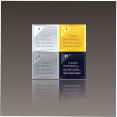 vektör mozaik Tema. youre metin alanı olan lüks kutuları.