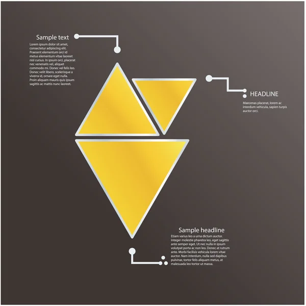 Moderní trojúhelník šablona s čerstvým barvami. ikony logo. — Stockový vektor