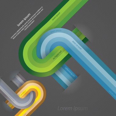 vektör arka şablonu. sökülen retro renkli elemanları wit