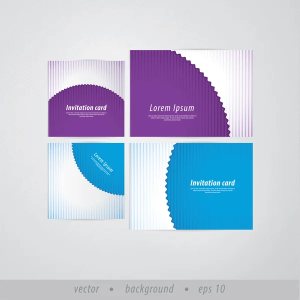Presentación en papel vectorial - tarjetas de invitación en estilo retro. Sof. — Vector de stock