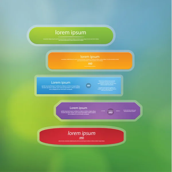 Boutons longs vides. Boutons de conception modernes vectoriels avec espace pour — Image vectorielle