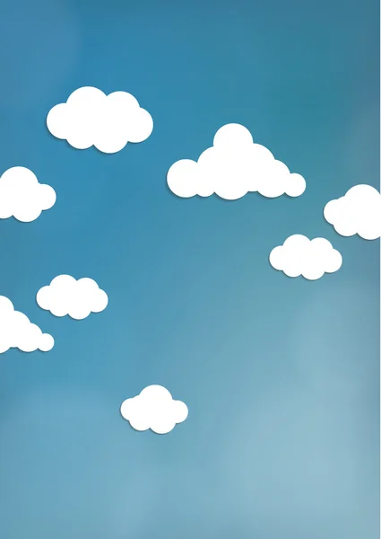 きれいな白い雲でぼやけている空をベクトルします。ウェブサイトの要素. — ストックベクタ