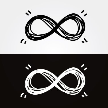 vektör el-beraberlik sonsuzluk. sonsuzluk simgesi, kavramsal, ikonik,