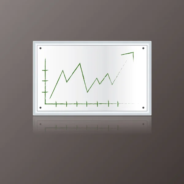 Vektor blackboard, hely a tartalom. Emelkedés szimbólum — Stock Vector
