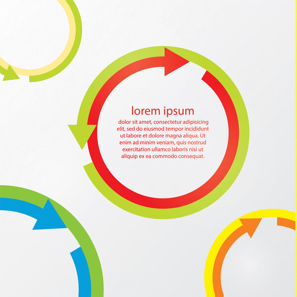 Векторный шаблон - два цикла. Простой современный шаблон с пространством
