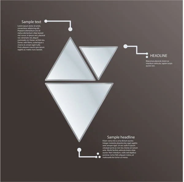 Modèle triangle moderne avec des couleurs fraîches. Icône logo . — Image vectorielle