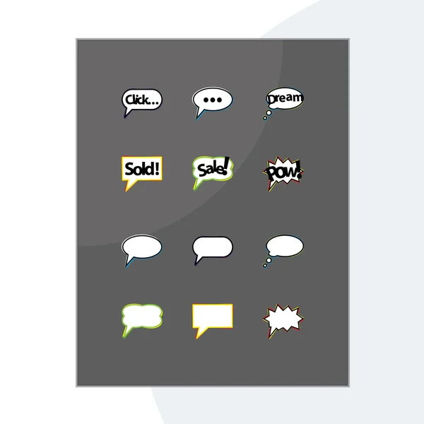 Vector comic bubbles. Speech bubbles with space for your text. P — Stock Vector
