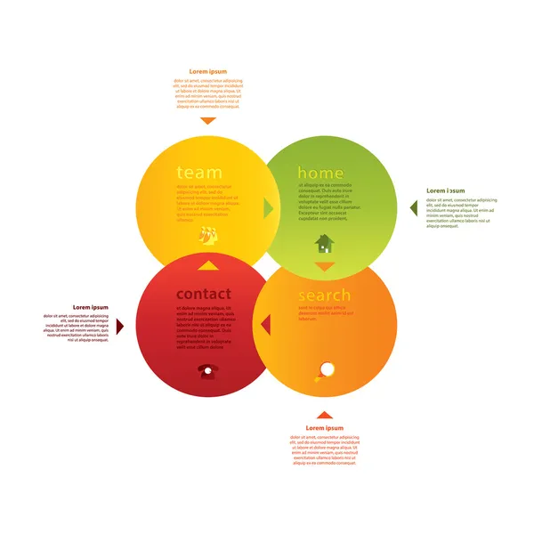 Numéros abstraits dans un style rétro avec backgroun dépouillé discret — Image vectorielle