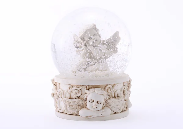 Anjo na esfera de vidro — Fotografia de Stock