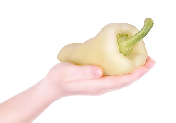 Hand som håller peppar — Stockfoto