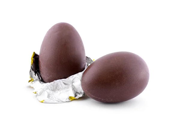 Due uova di cioccolato Immagini Stock Royalty Free