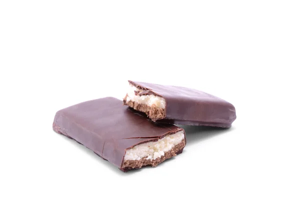ช็อคโกแลตแยกจากสีขาว — ภาพถ่ายสต็อก