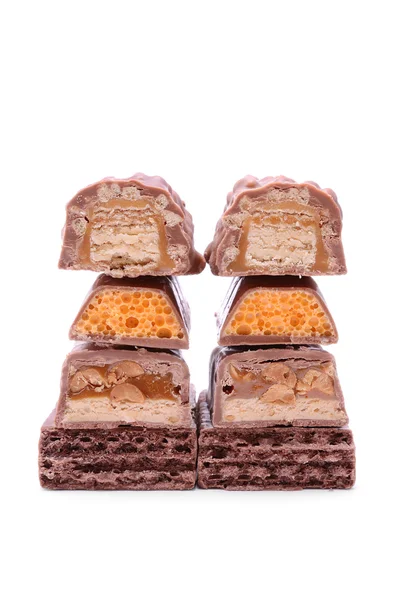Chocolate isolado em um branco — Fotografia de Stock