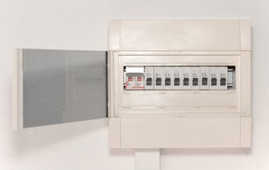 Kapı duvar ile elektrik dağıtım kutusu