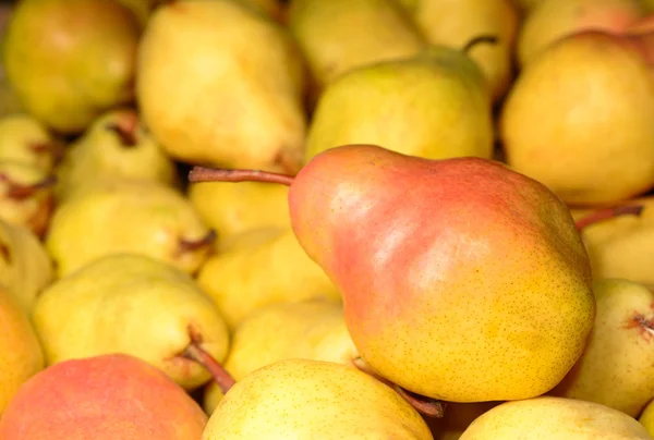 Mogna päron på marknaden — Stockfoto